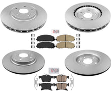 Coated Disc Brake Rotors Brake Pads Hardware For 2017-2024 Chrysler Pacifica FWD