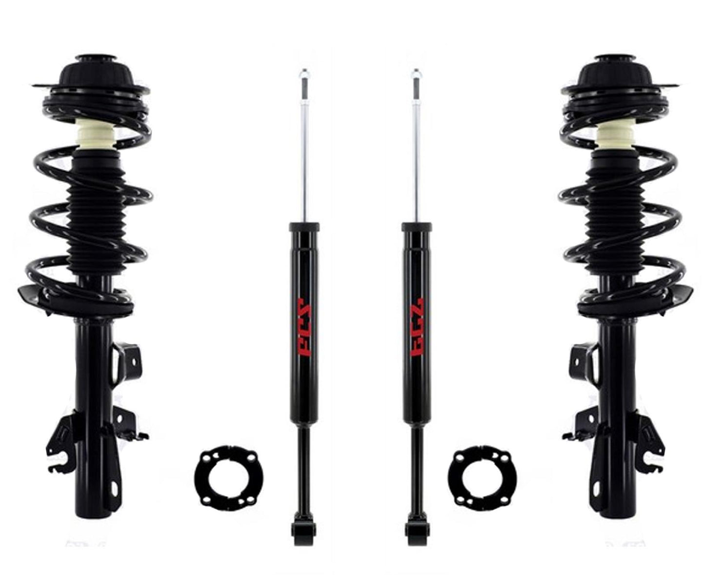 Front Spring Struts & Rear Shocks For 2014-2018 Jeep Cherokee All Wheel Drive