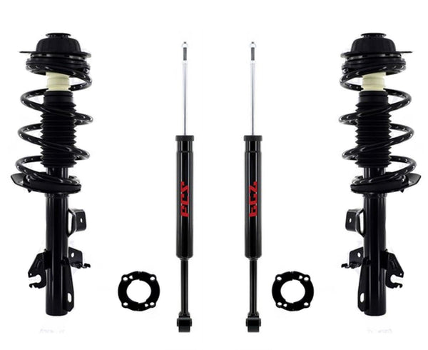 Front Spring Struts & Rear Shocks For 2014-2018 Jeep Cherokee All Wheel Drive