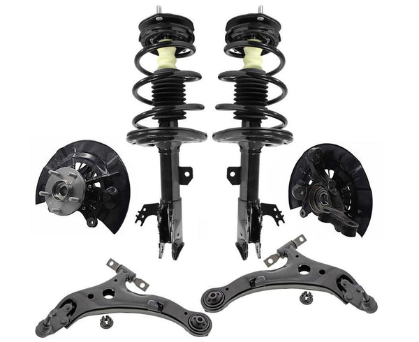 Front Struts Lower Control Arms Steering Knuckles for Toyota Camry 2.5L 2012-17