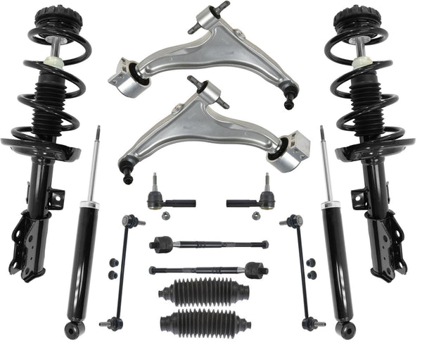 Puntales delanteros Amortiguadores Brazo de control Varillas de rótula Se adapta a Cadillac SRX 10-2016 14 piezas