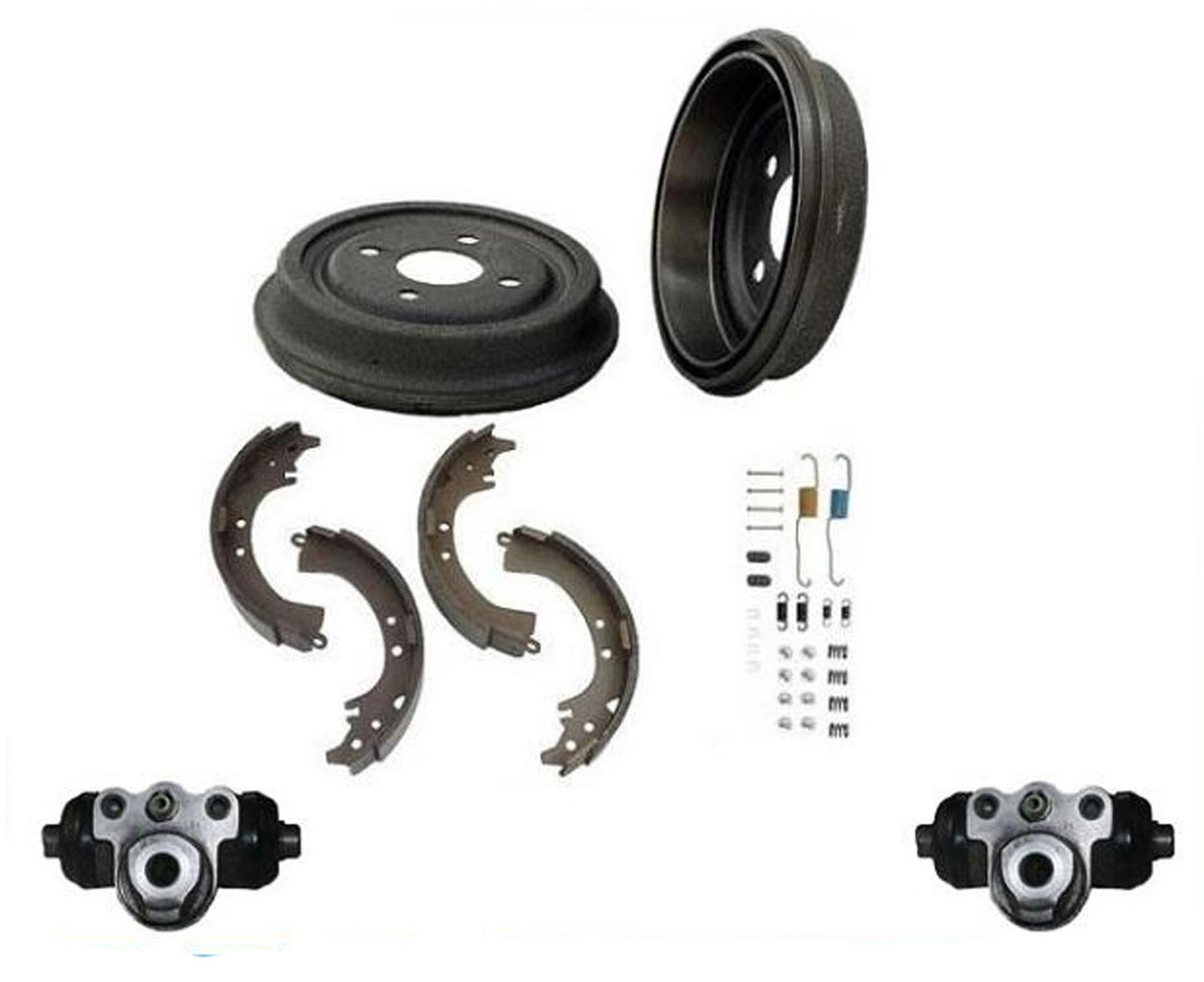 Para 1991-2002 Saturn SC SL SW Tambores de freno Zapatas de freno Resortes Cilindros de rueda
