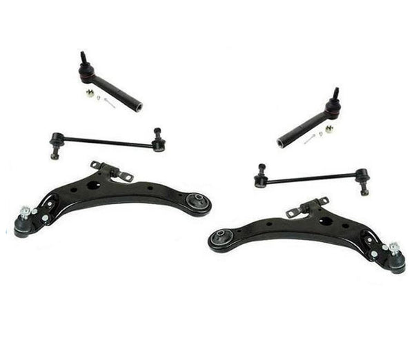 Lower Control Arms Tie Rods Links for Lexus RX330 04-06 w Coil Spring Suspension