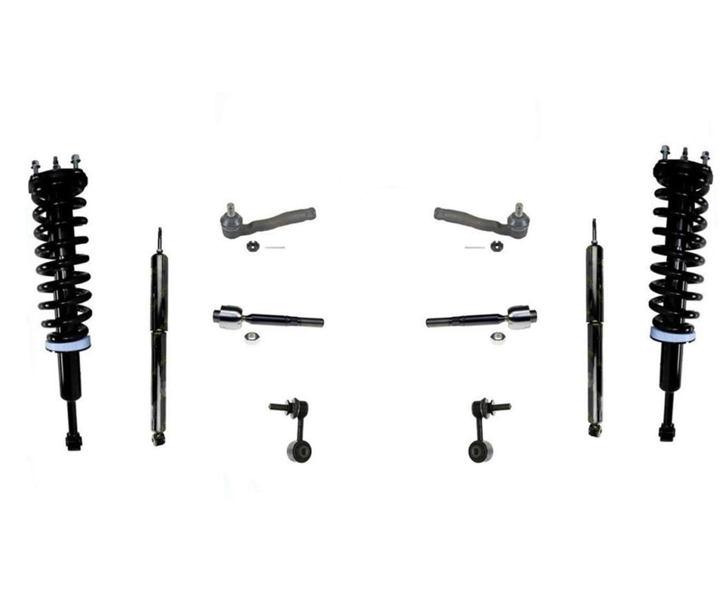 Front Strus Rear Shocks Tie Rods & Sway Bar Links For 2007-2021 Toyota Tundra
