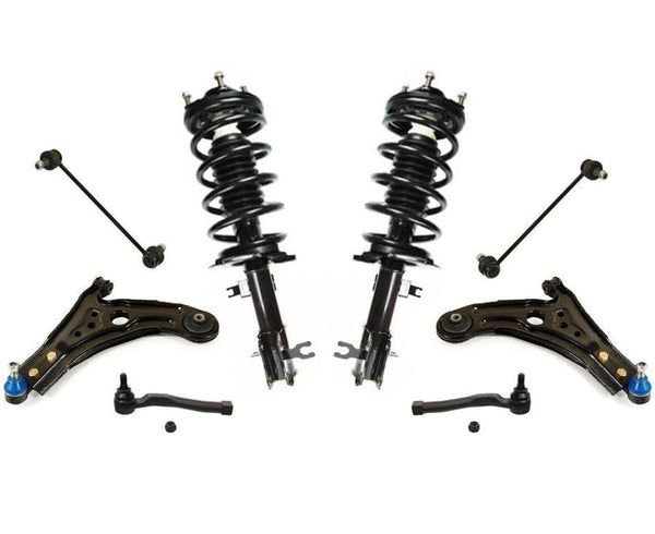 Fits 2004-11 Aveo Front Struts Control Arms Bushing Ball Joints Tie Rods Links