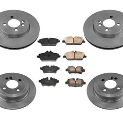 100% New Front & Rear Rotors Brake Pads for Mini Cooper Clubman 1.6L 07-10