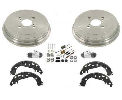 Rear Brake Drums and Brake Shoes with Springs Wheel Cyl For Toyota 2006-13 Yaris