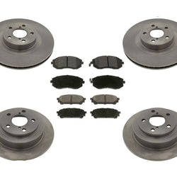 Pastillas de freno de rotores delanteros y traseros para Subaru Forester 2.5L 2005-2008 W disco de 4 ruedas