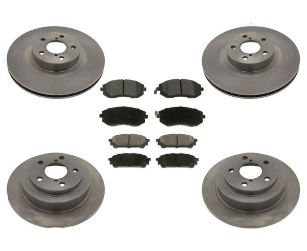 Front & Rear Rotors Brake Pads for Subaru Forester 2.5L 2005-2008 W 4 Wheel Disc