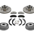 01-02 Sport Trac Rear Wheel Drive Brake Disc Rotors & Ceramic Pads Drums Shoes