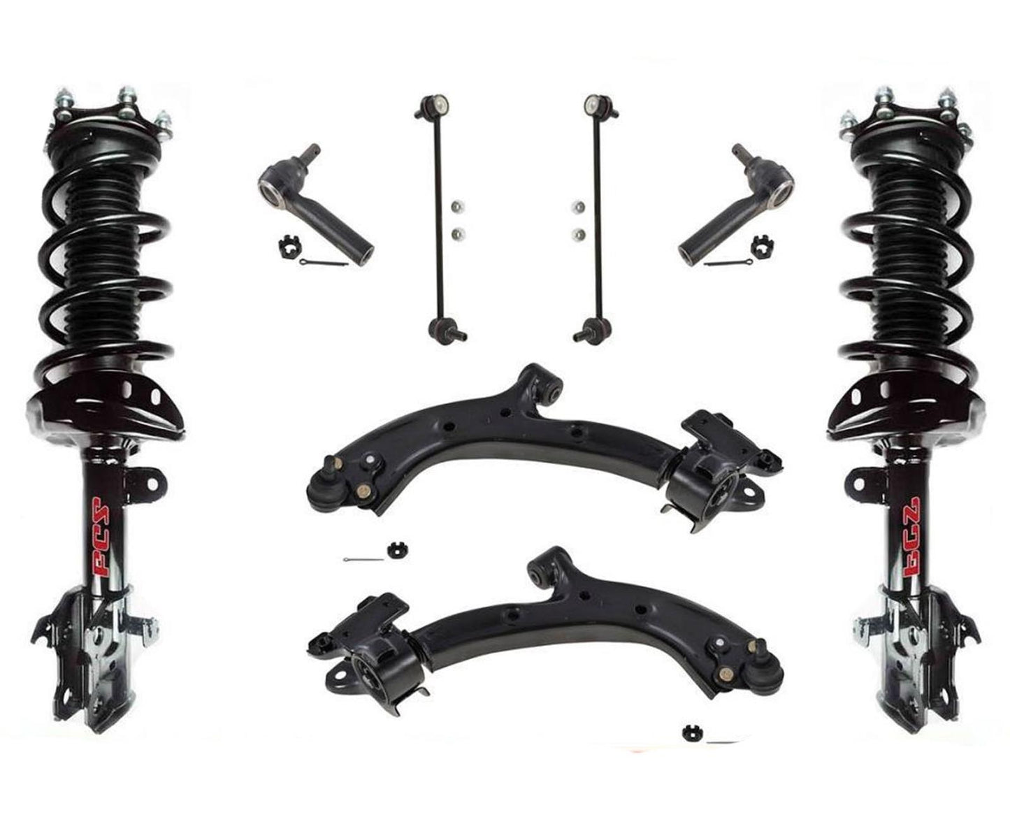 Barras de acoplamiento y enlaces de brazos de control de puntales delanteros para Honda CR-V 07-11 con Vin J