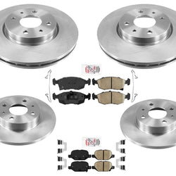 Rotores de freno de disco, pastillas de freno, Hardware para Fiat 500 Base, Gq Lounge pop 2012-2019