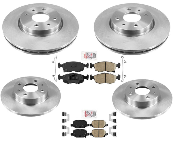 Rotores de freno de disco, pastillas de freno, Hardware para Fiat 500 Base, Gq Lounge pop 2012-2019