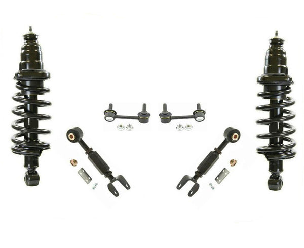 Puntales de resorte trasero, brazos de control superiores, enlaces de barra estabilizadora para elemento 03-11, 6 piezas