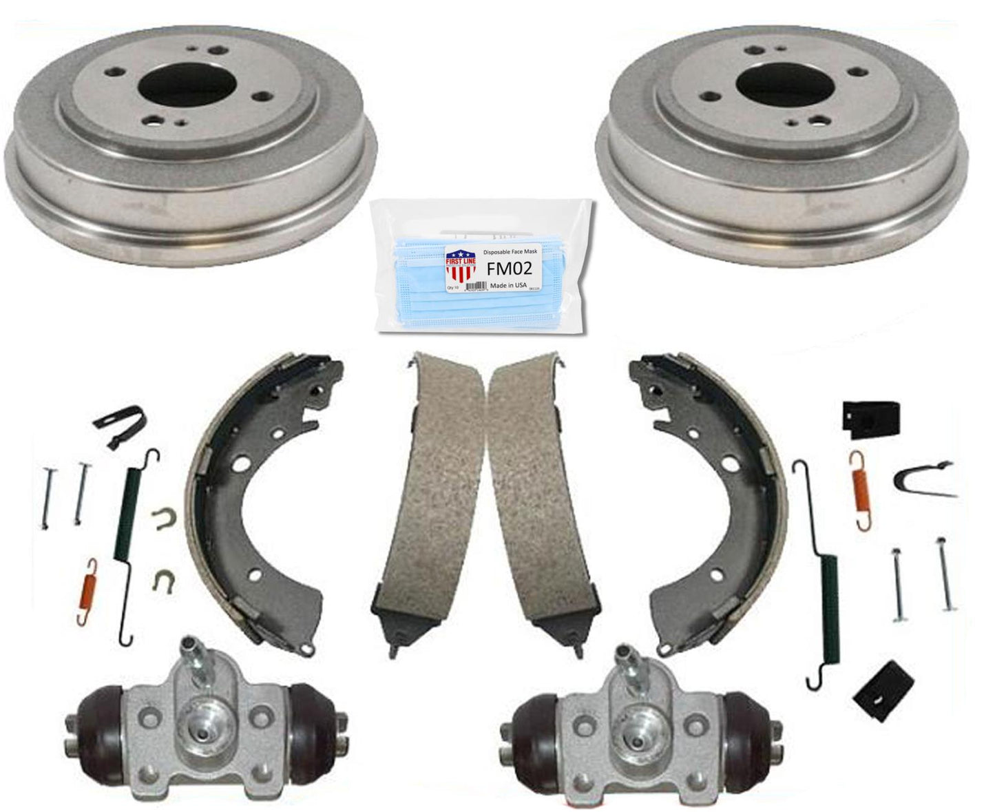 Tambores traseros Zapatas de freno Cilindros de rueda Hardware para Honda Civic 1996-2000