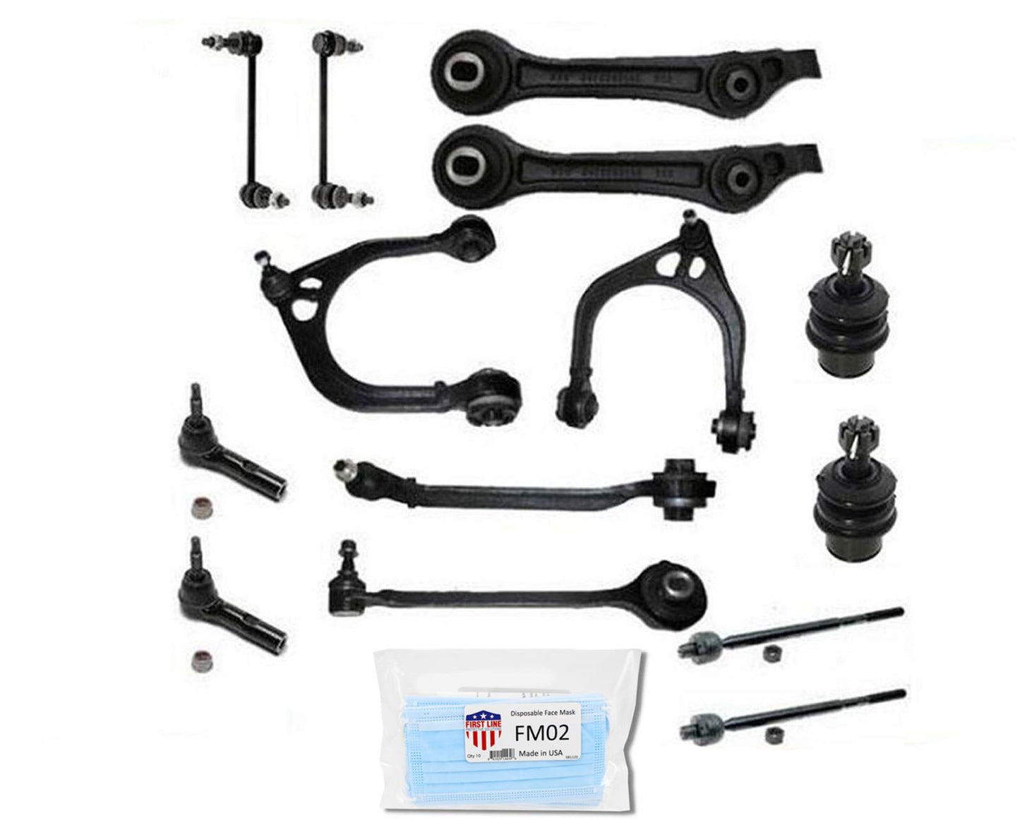 Kit de brazo de control delantero superior inferior para Chrysler 300 2005-2010 con tracción trasera