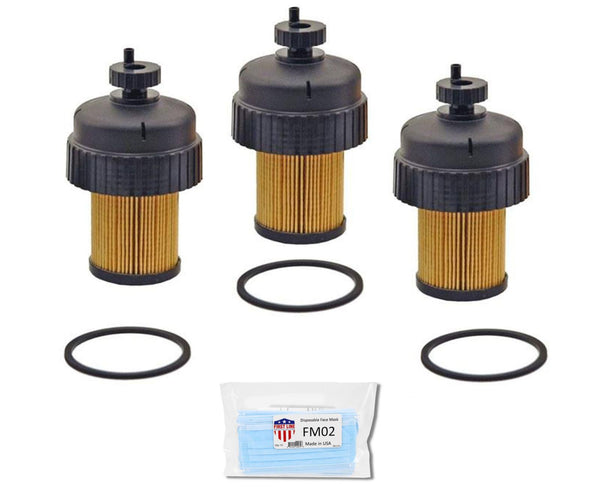 Fits Chevrolet 6.5L Duramax Diesel Fuel Filter and Cap 3 Pc Kit REF# 10154635