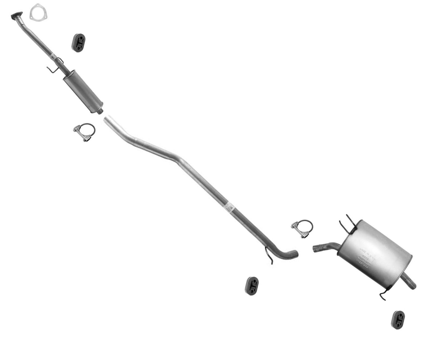 Exhaust System Pipe Muffler Gaskets For 2008-2012 Honda Accord 2.4L 4 Door Sedan