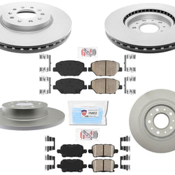 Pastillas de freno de disco recubiertas para GM Equinox 18-2021 con rotores J17 321MM
