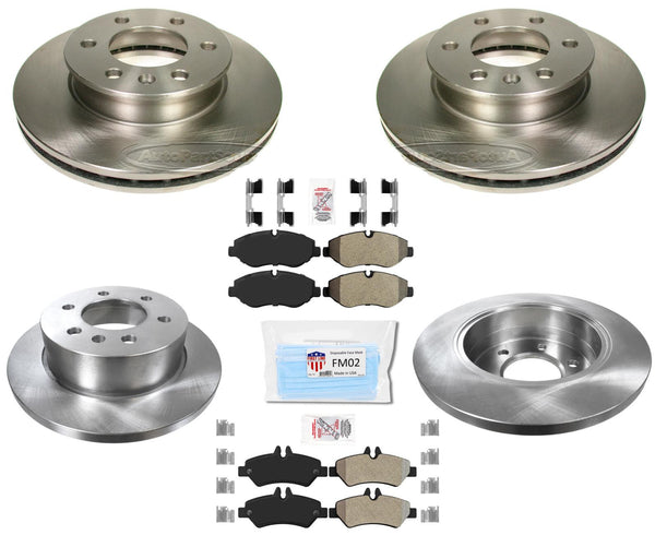 Rotores de freno de disco ProSeries Pastillas de freno para Sprinter 2500 2007-2016, kit de 6 piezas