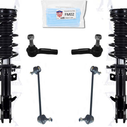 Puntales de resorte helicoidales delanteros Comp para transmisión manual Ford Fiesta ST 14-2016, 6 piezas