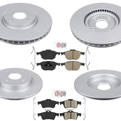 Pastillas de freno de rotores de freno de disco recubiertas para Ford EcoSport 2018-2021 con tracción total