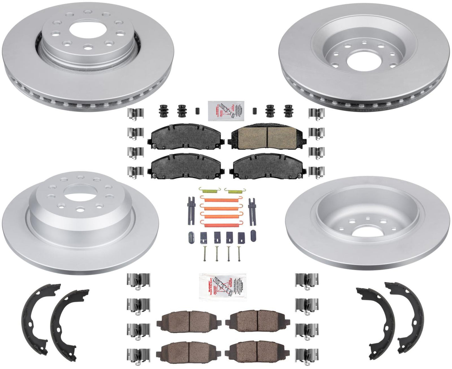 For 2018-2023 Jeep Wrangler Rubicon 392 342mm Rear Coated Brake Rotors Brake Pad