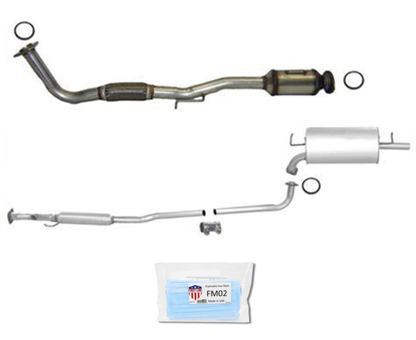 Para 1997-2001 Camry 2.2 Convertidor Silenciador Tubo Sistema de escape W Emisión federal