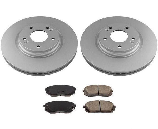 Front Rotors and Brake Pads 16-19 Hyundai Sonata GL 2.4L w/ Manual Parking Brake