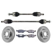 Front Axles Rotors Brake Pads for Fiat 500 1.4L 2012-2017 Automatic Transmission