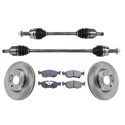 Front Axles Rotors Brake Pads for Fiat 500 1.4L 2012-2017 Automatic Transmission