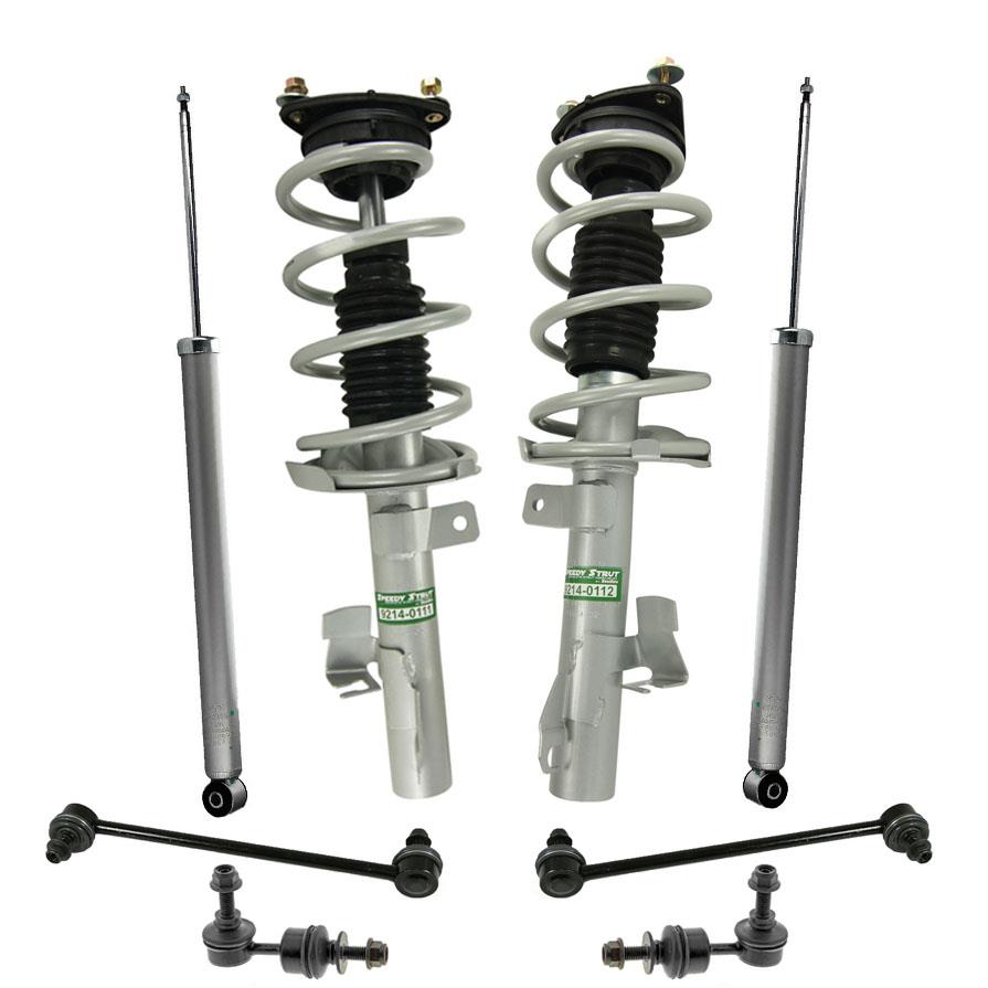 Front Complete Struts Rear Shock Absorbers Sway Bar Links for Mazda 3 2010-2011