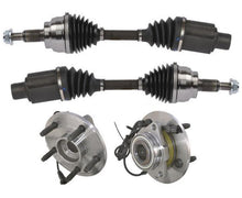 Wheel Hub Bearing Assembly W CV Drive Shafts for 4x4 Ram 1500 09-11 Pick Up 4pc