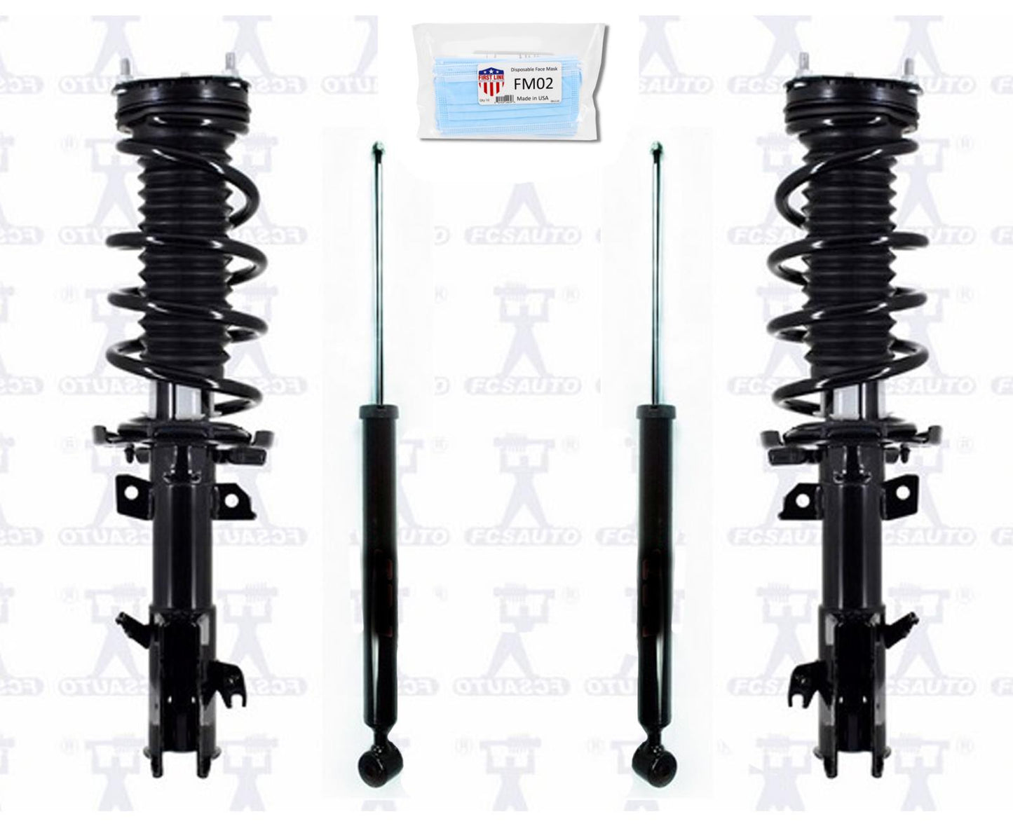 4P Complete Ft Coil Spring Struts for 14-2016 Manual Transmission Ford Fiesta ST
