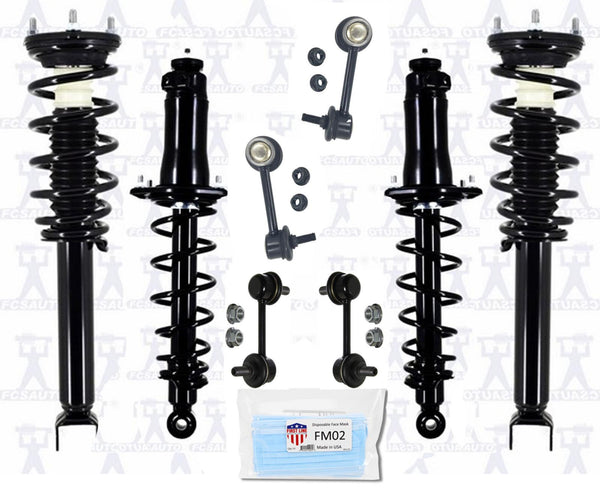 Conjunto y enlaces de puntal de rendimiento monotubo delantero y trasero para Mazda RX8 2004-2008