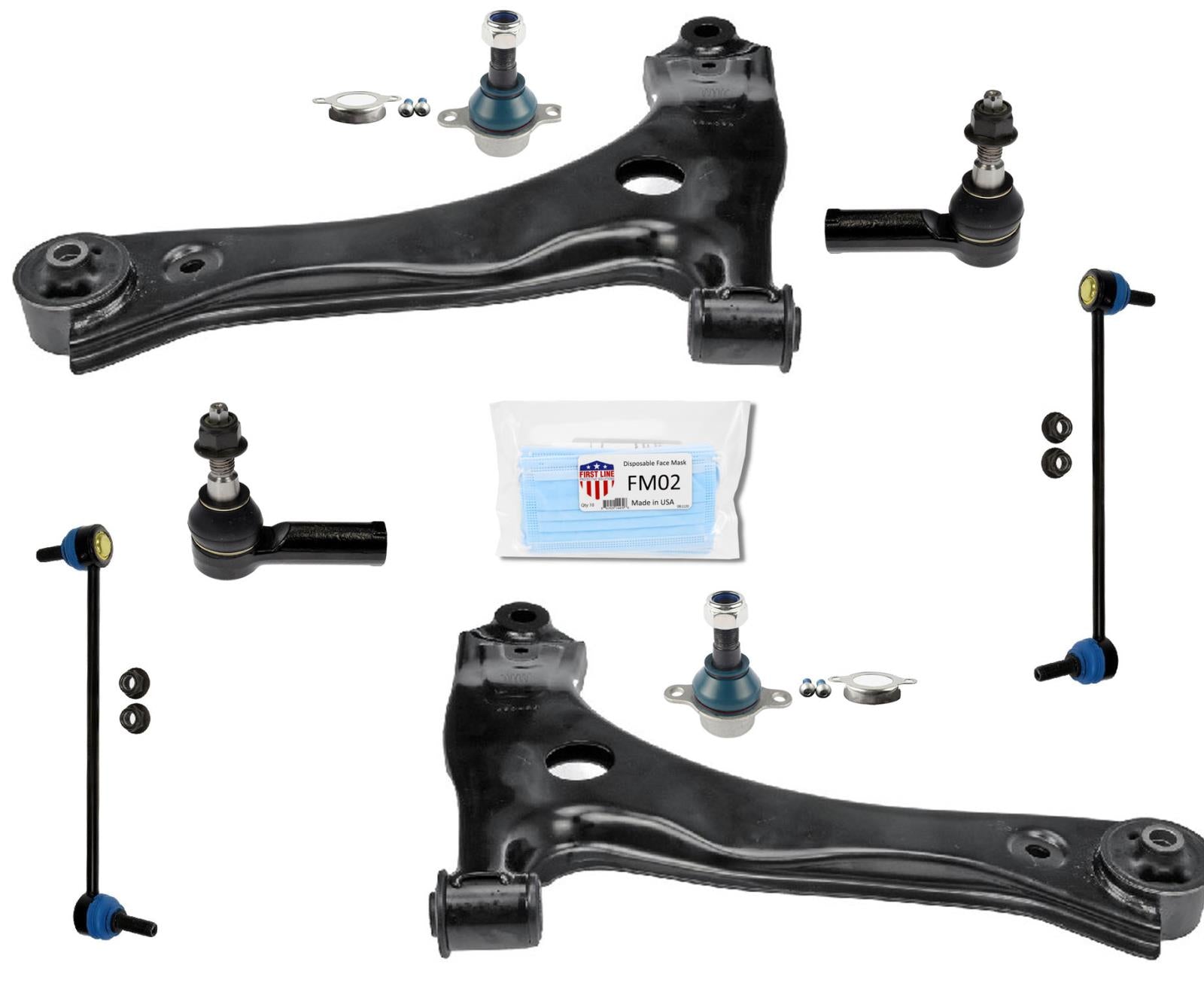 Brazo de control inferior delantero con rótula para Ford Transit 150 2015-2020, 8 piezas