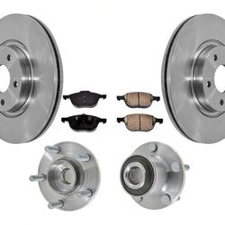 Pastillas de rotores de disco de freno de buje y cojinete 100% nuevas para Volvo C30 07-12, 5 piezas