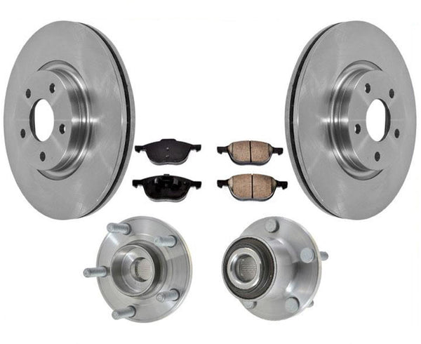 Pastillas de rotores de disco de freno de buje y cojinete 100% nuevas para Volvo C30 07-12, 5 piezas