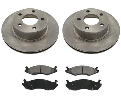 Pastillas de rotores de disco de frenos delanteros, 3 piezas para Jeep Cherokee 84-89 con tracción en las 4 ruedas