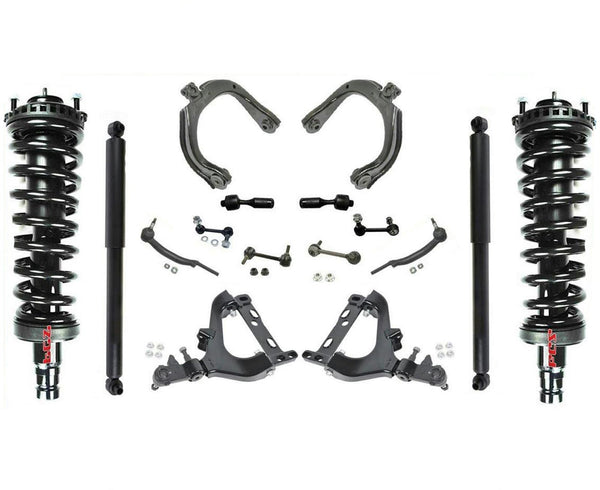 Kit completo de chasis de suspensión con puntal y amortiguadores de resorte para Trailblazer 05-06, 16 piezas