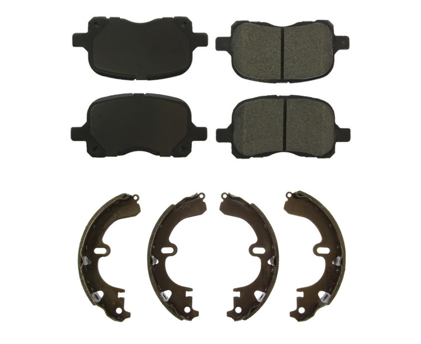 Front Ceramic Brake Pads & Rear Brake Shoes For Toyota Corolla 1998 2000 2002