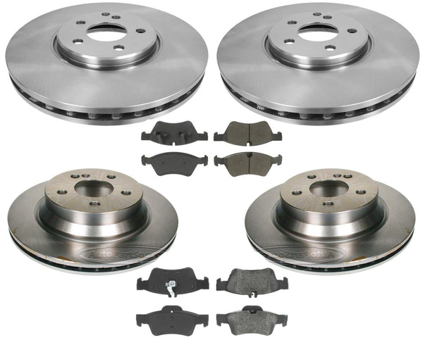 Disc Brake Rotors & Ceramic Pads for Mercedes-Benz E550 2007-2009 4Matic AWD