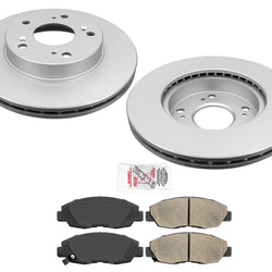 Fits 2006-2011 Civic DX EX LX 1.8L (2) Front Brake Rotors & Ceramic Pads