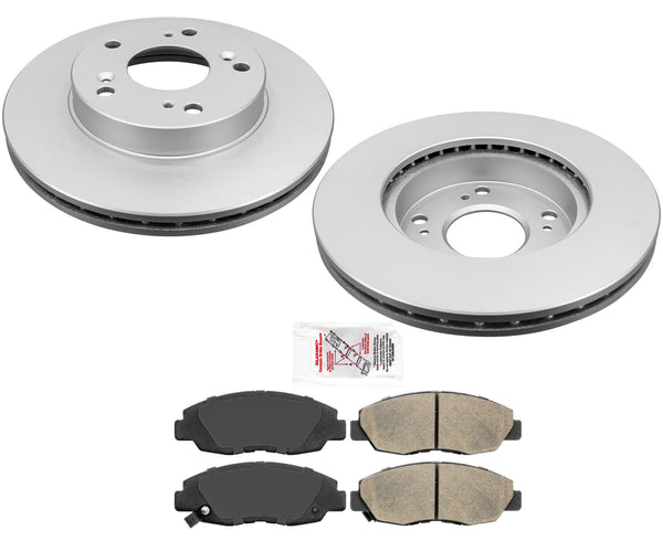 Fits 2006-2011 Civic DX EX LX 1.8L (2) Front Brake Rotors & Ceramic Pads