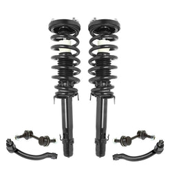 Front Left & Right Complete Struts with Tie Rods & Links For Acura TL 09-14 FWD
