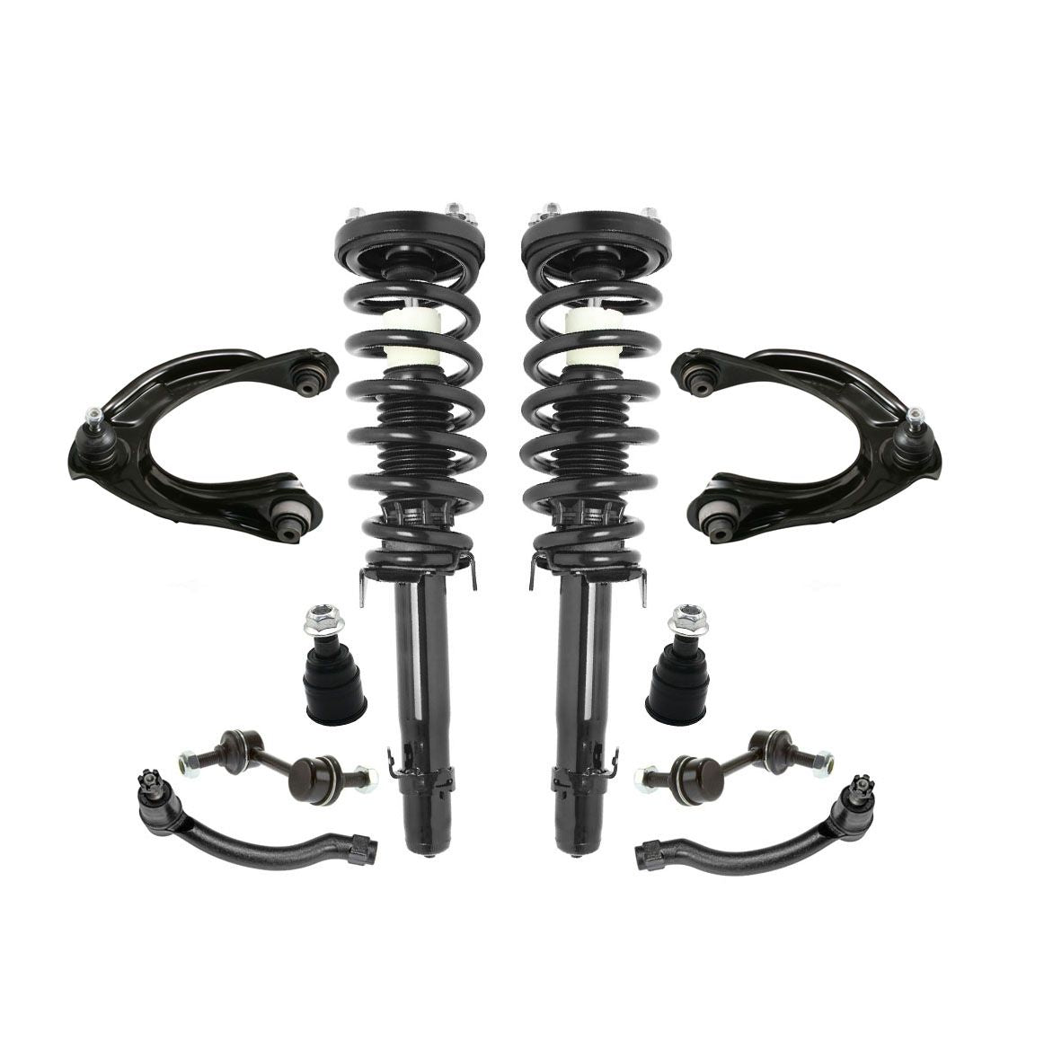 Front Strut Upper Arms Ball Joints Tie Rods for Acura TL Front Wheel Drive 09-14