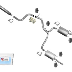 Exhaust System Resonator Pipe Dual Muffler For 2006-2011 Chevrolet Impala 3.9L