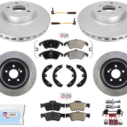 Pastillas de rotores de disco de freno con alto contenido de carbono para Mercedes Benz E250 11-17 sin paquete deportivo