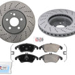 Drilled Front Brake Disc Rotors Pads for 10-16 Mercedes E350 WITH sport package