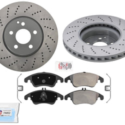 Drilled Front Brake Disc Rotors Pads for 10-16 Mercedes E350 WITH sport package